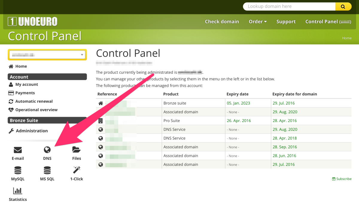 DNS Zone access